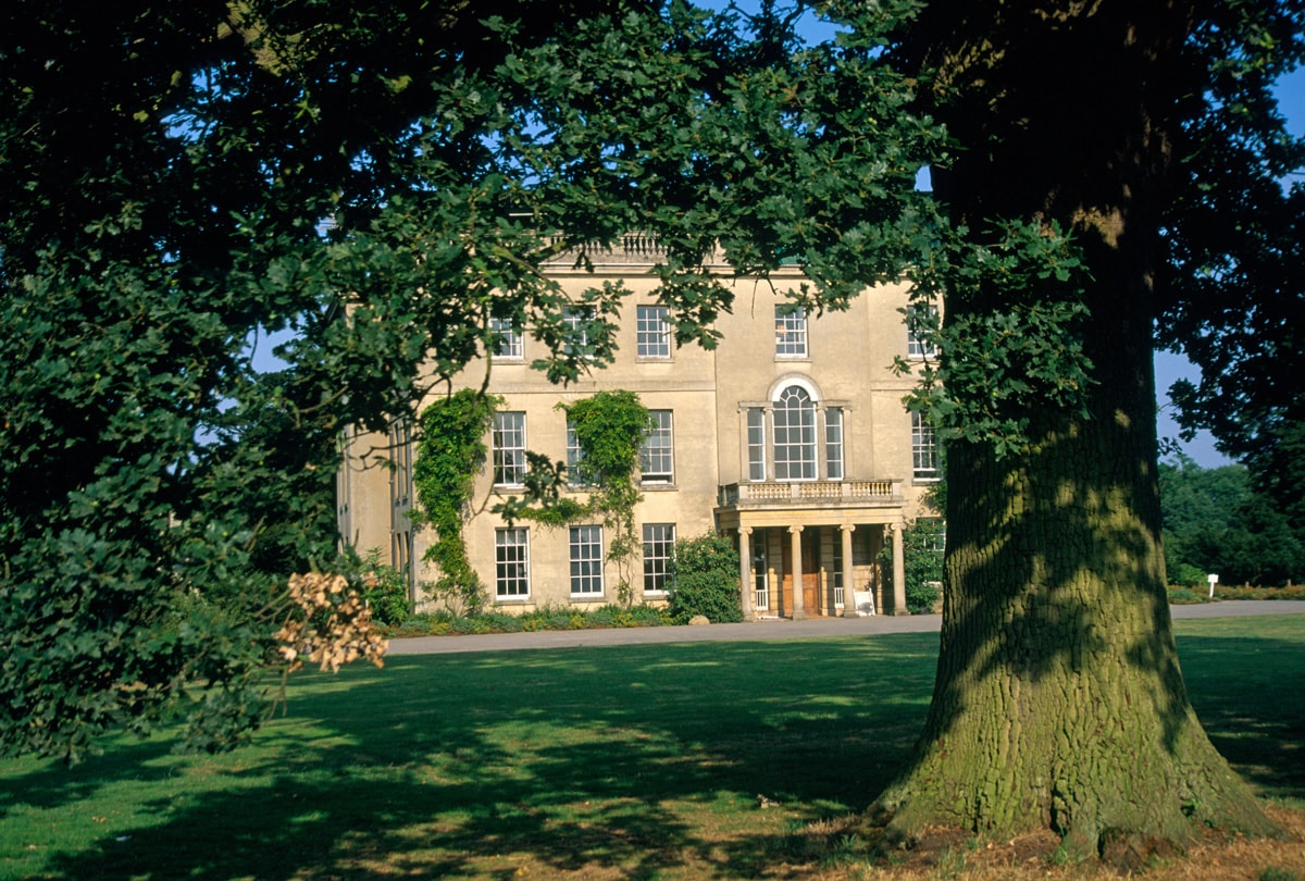 Waterperry House through the oak, the School's residential retreat in Oxfordshire